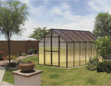 Monticello 8 Foot  4 Season Black  Greenhouse 8'-24 Length Black -Accessory Package Option- Riverstone Industries