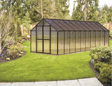 Monticello 8 Foot  4 Season Black  Greenhouse 8'-24 Length Black -Accessory Package Option- Riverstone Industries