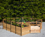 OLT Raised Cedar Garden Bed With Removable greenhouse