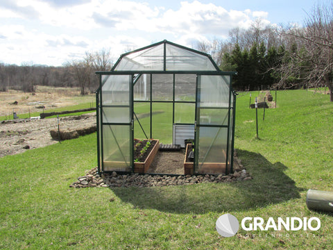 Grandio Elite 8 Foot x 8-24 Foot Greenhouse Kit - World of Greenhouses - 1