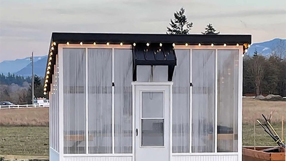 Modern Lean To Greenhouse- PREBUILT