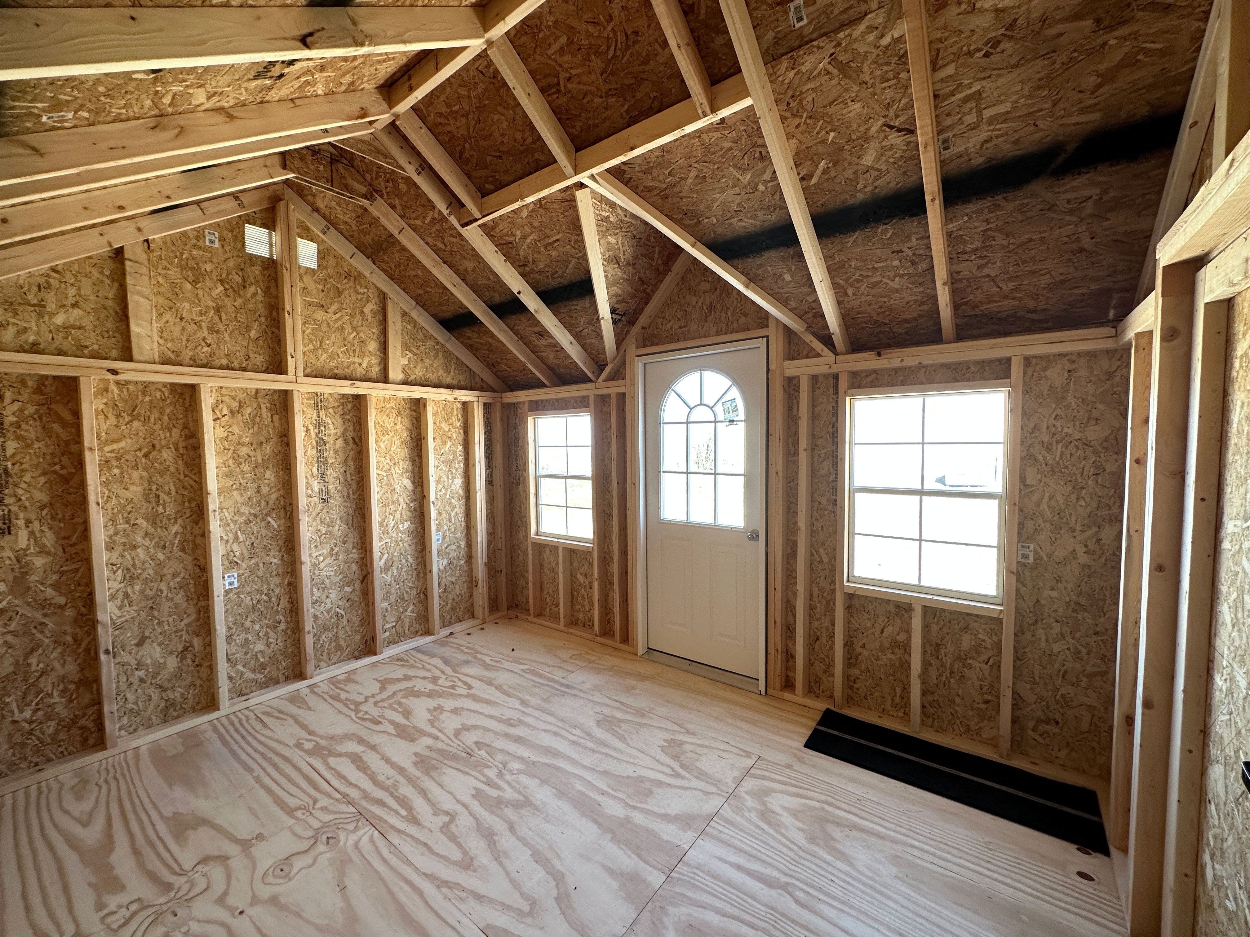 Interior view of the Classic Wood Cottage Shed