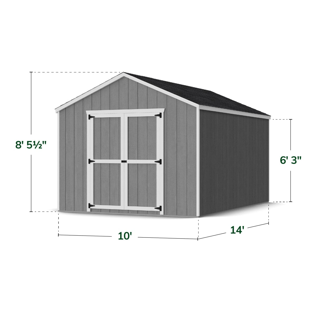 Value Gable Shed dimensions diagram