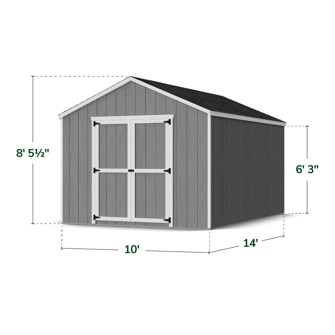 Value Gable Shed dimensions diagram