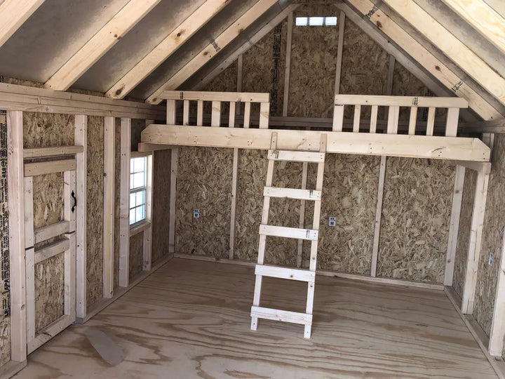 11x12 Pennfield Cottage Playhouse loft interior view
