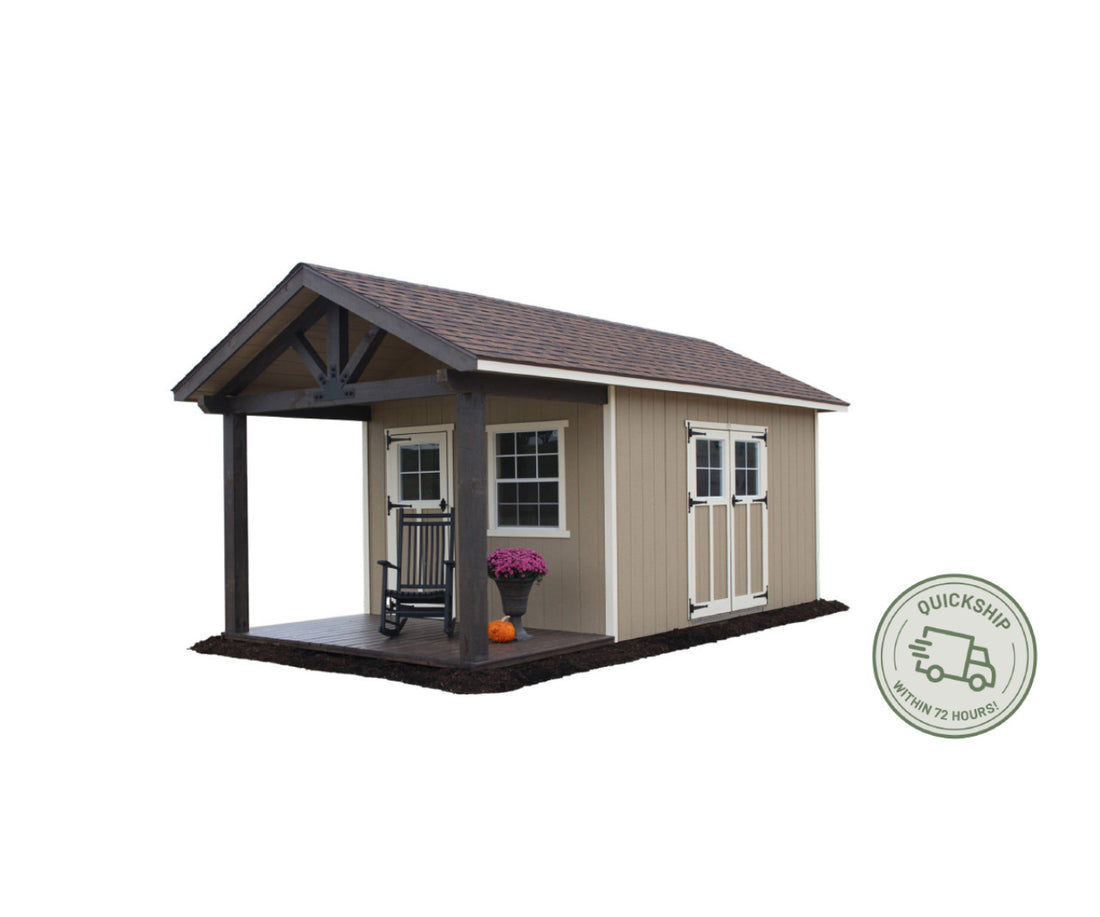 Woodsman Shed/Playhouse with Covered Deck and loft