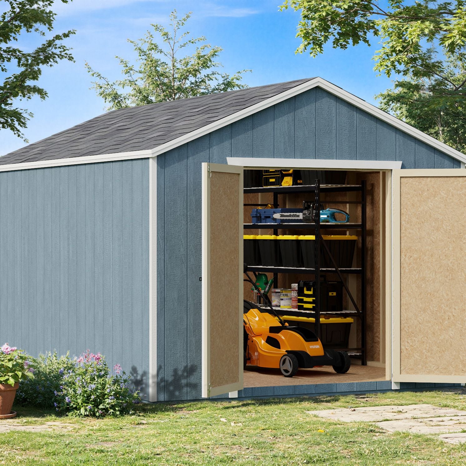 Value Gable Shed in a real backyard setting