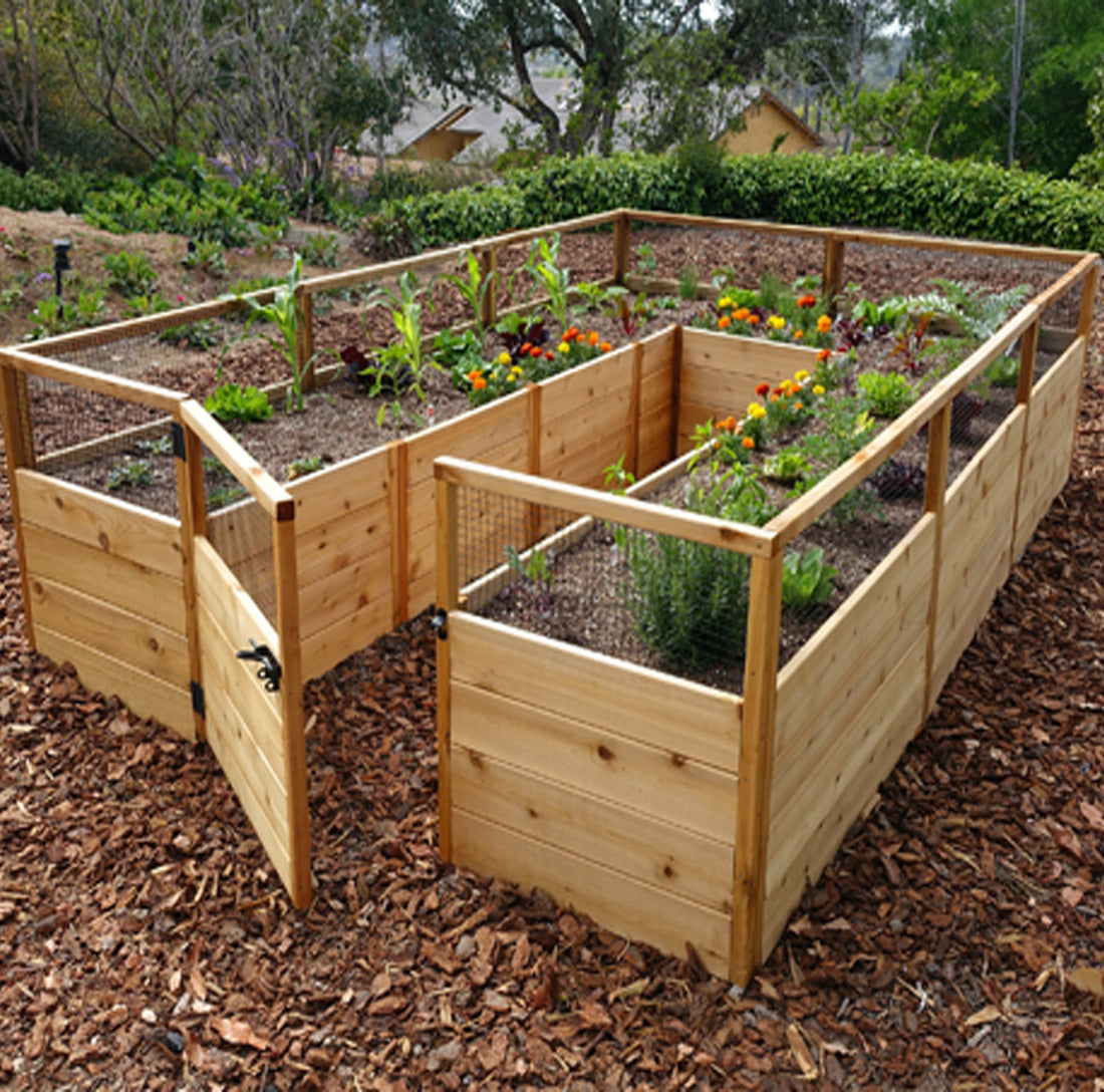 8'x12' raised cedar garden bed, view 3