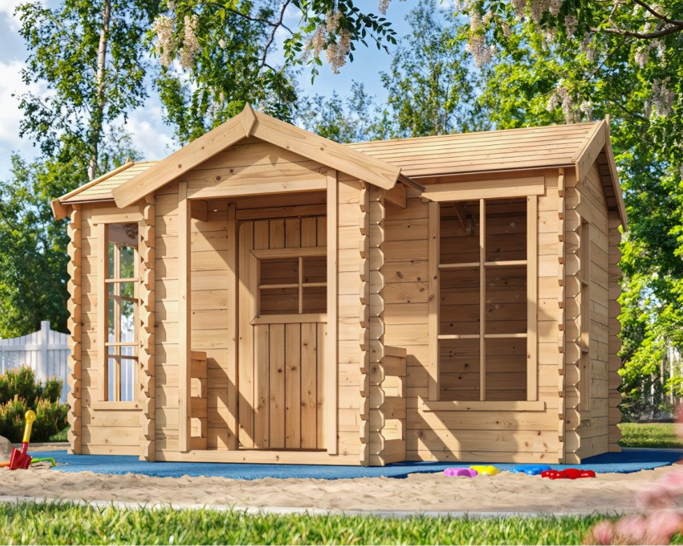 Allwood Isla playhouse front view with white background