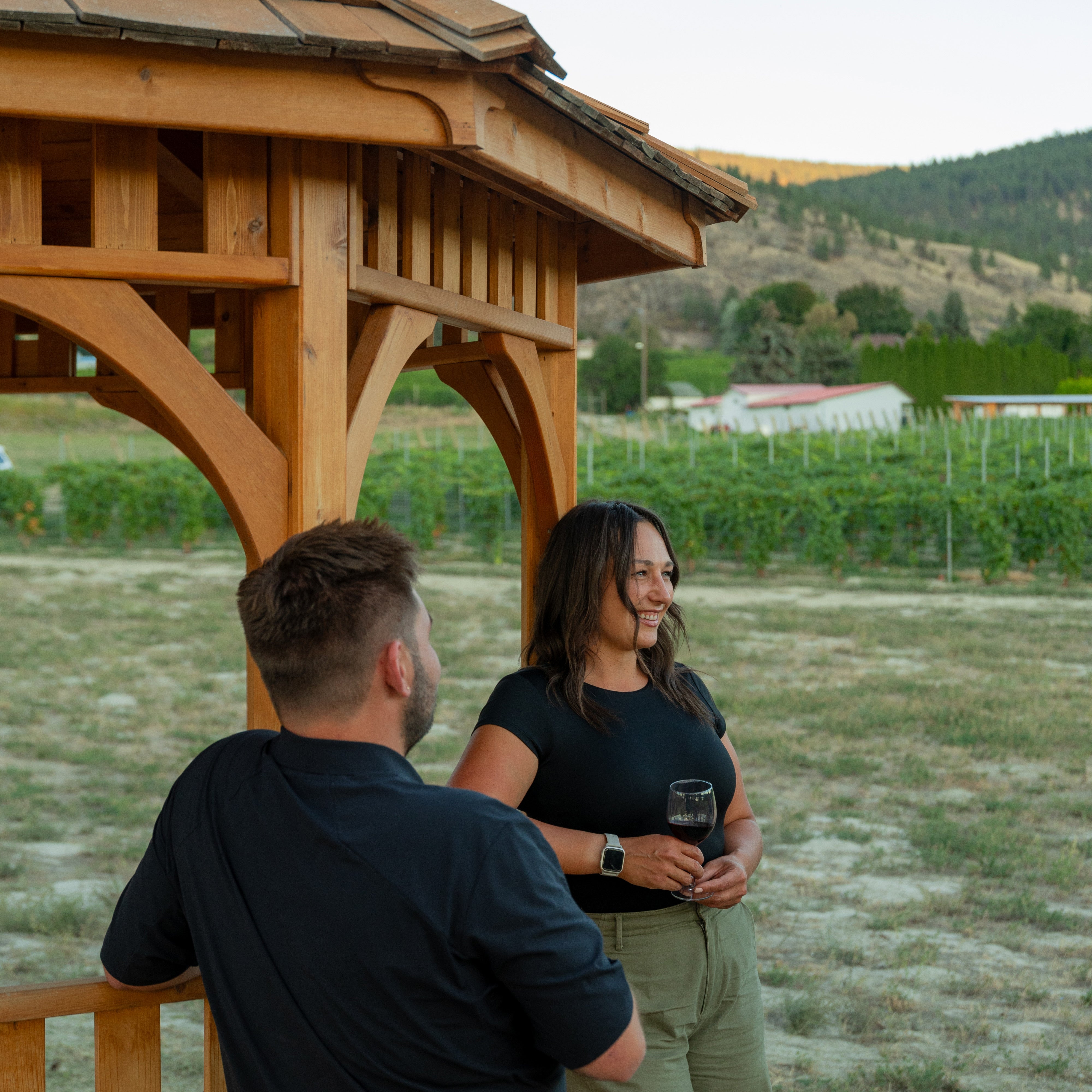 Cedar Bayside Octagon Gazebo (Fully Screen-In Option) by OLT