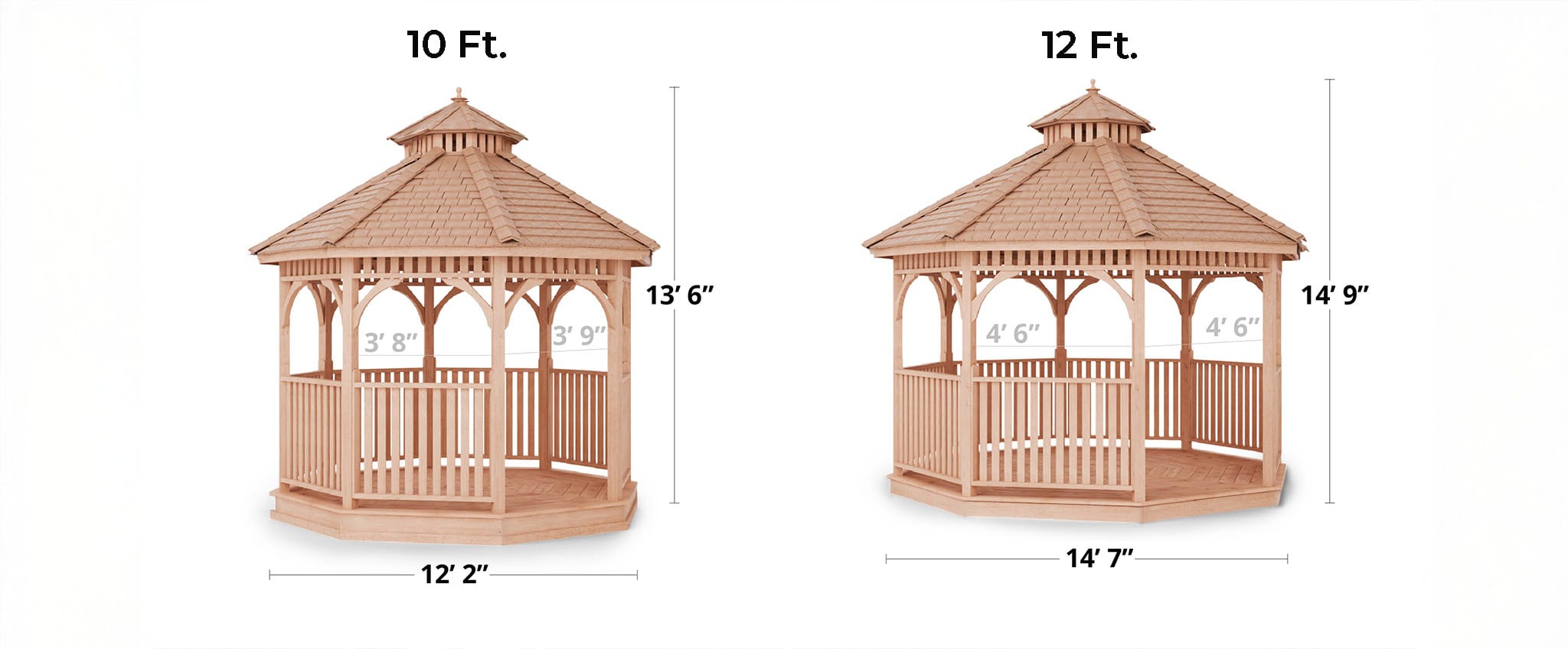 Bayside Cedar Gazebo Kit, 10ft, lifestyle banner view
