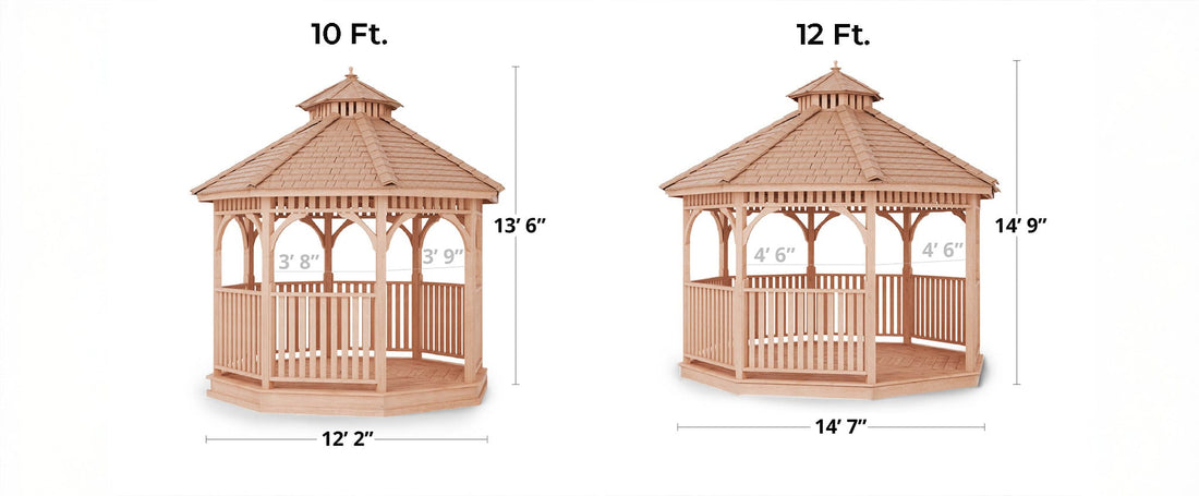 Bayside Cedar Gazebo Kit, 10ft, lifestyle banner view