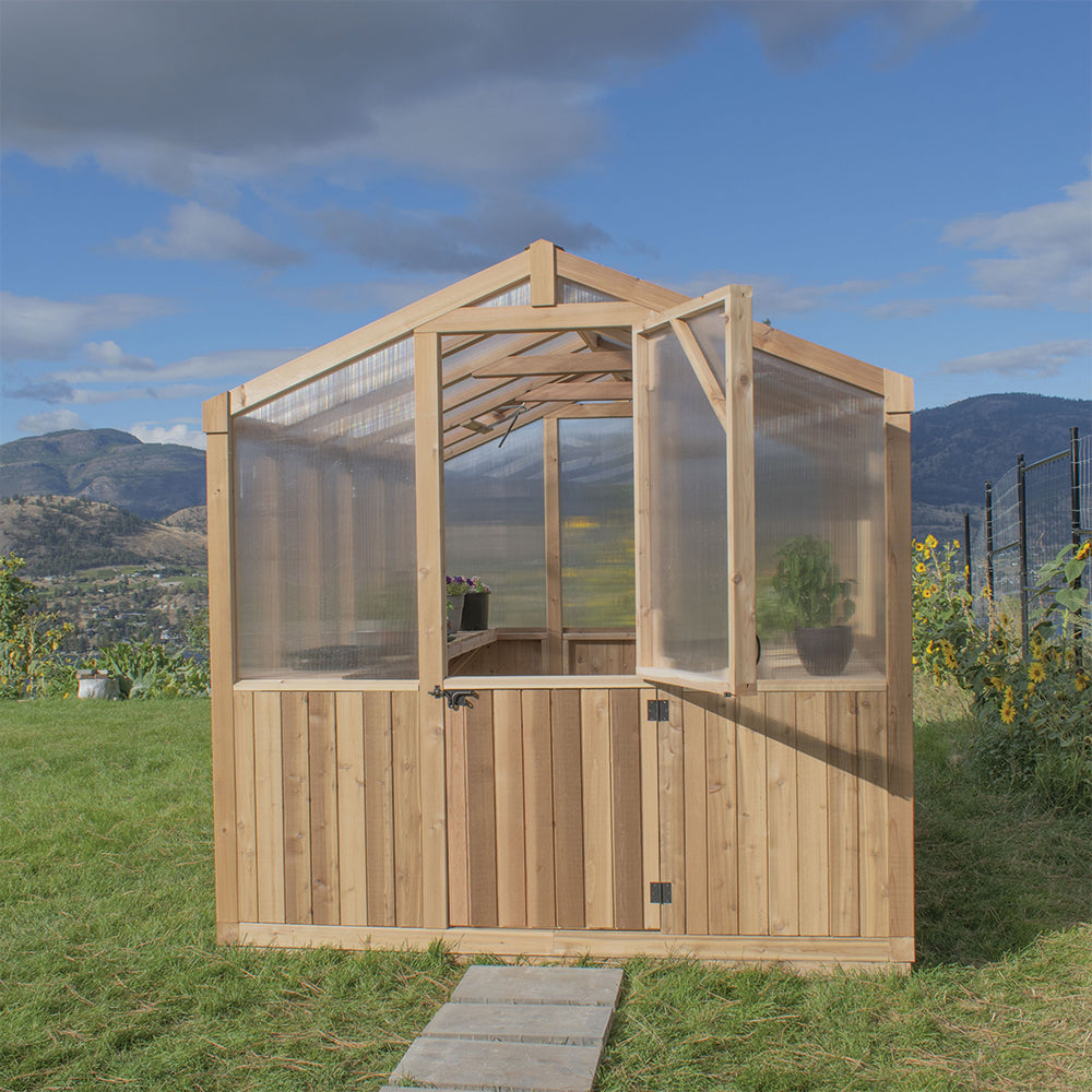 OLT Cedar Greenhouse 8x12, front view