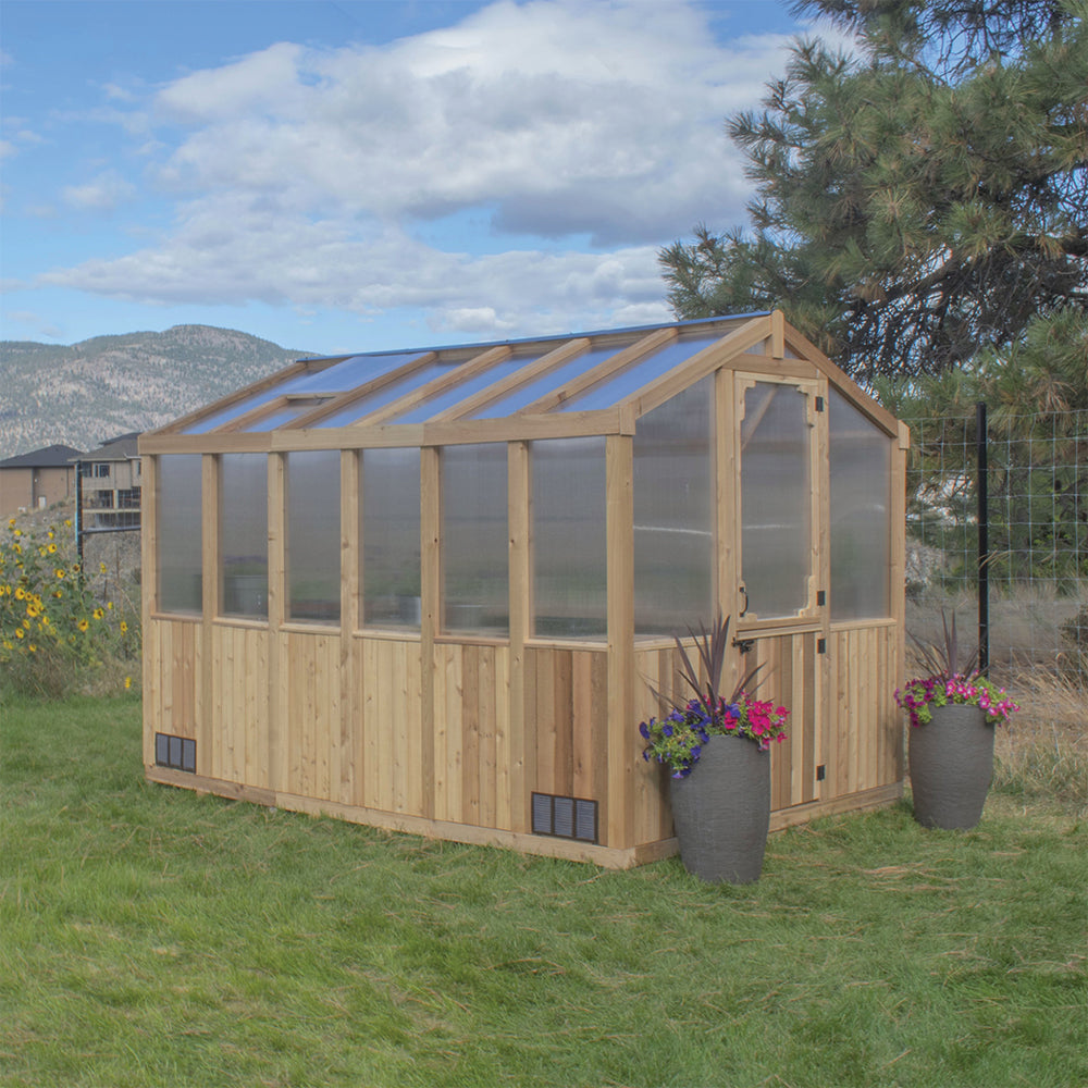 OLT Cedar Greenhouse 8x12, right side view