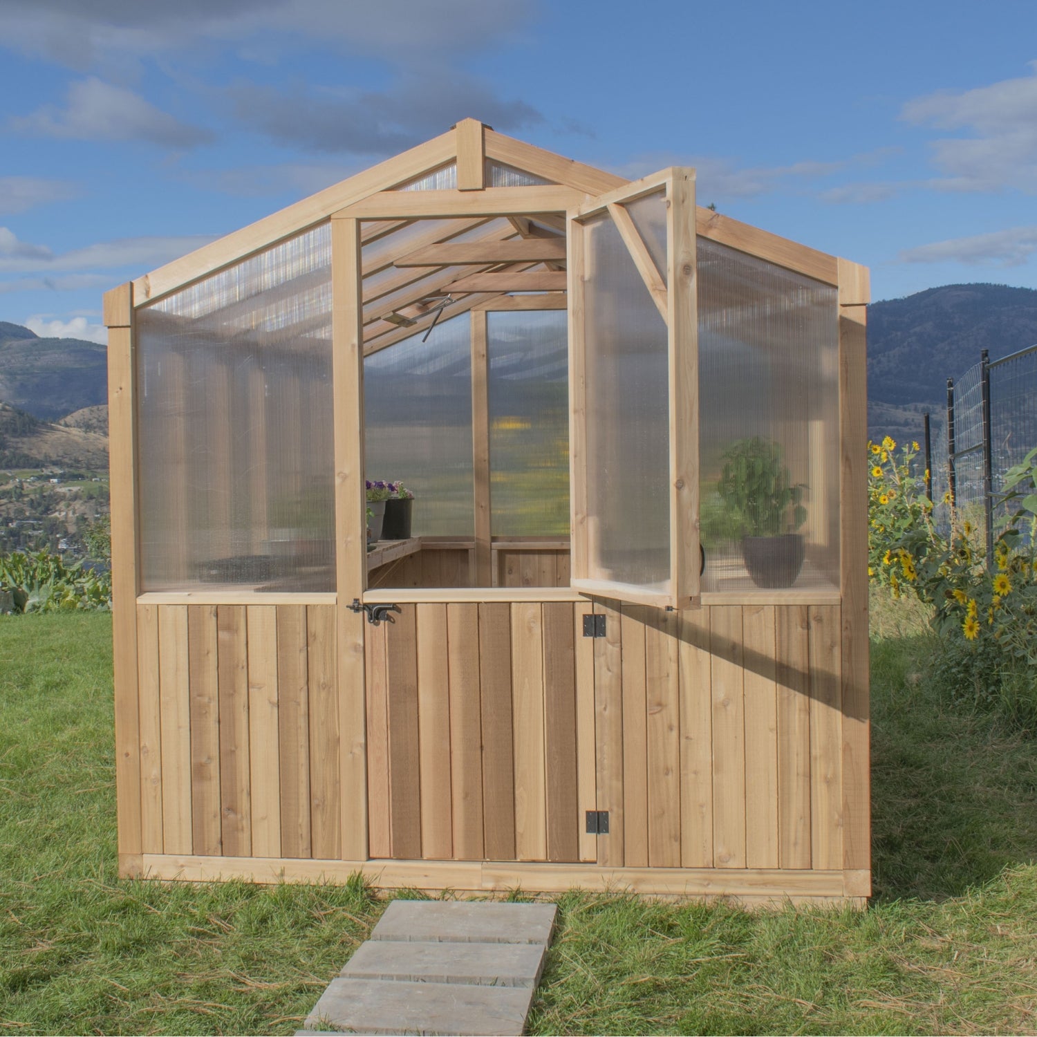 OLT Cedar Greenhouse 8x8, product photo, alternate angle