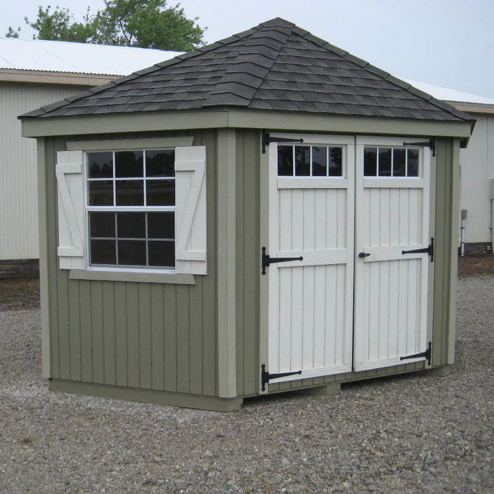 Colonial Five-Corner Shed left side view