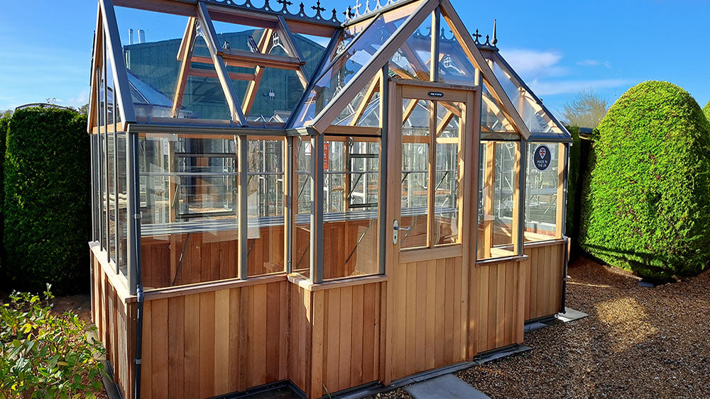 Alton Durham Cedar Orangerie Greenhouse - T-Shaped