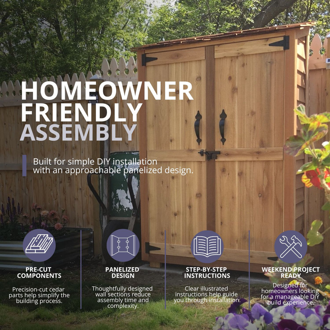 OLT Cedar Tool Shed 4’x2′