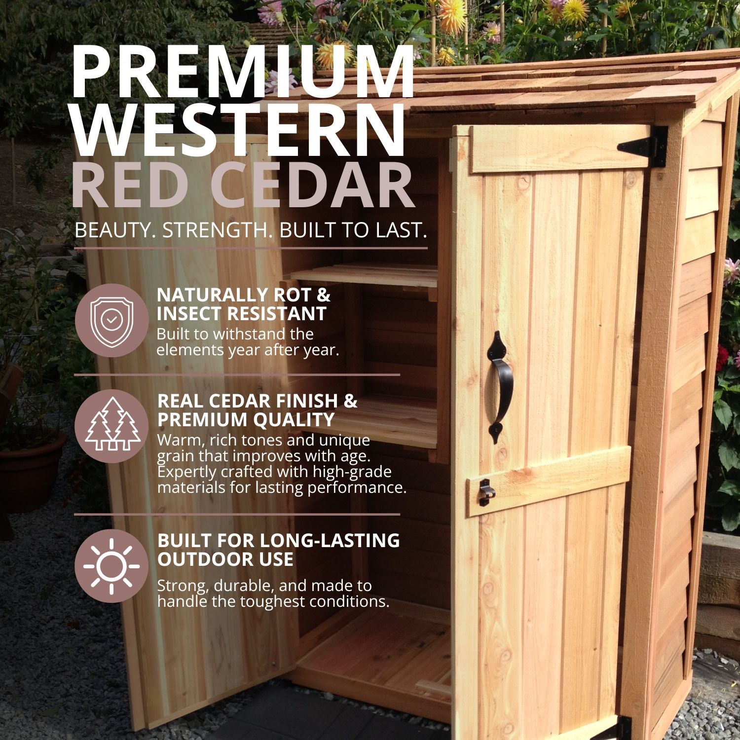 OLT Cedar Tool Shed 4’x2′