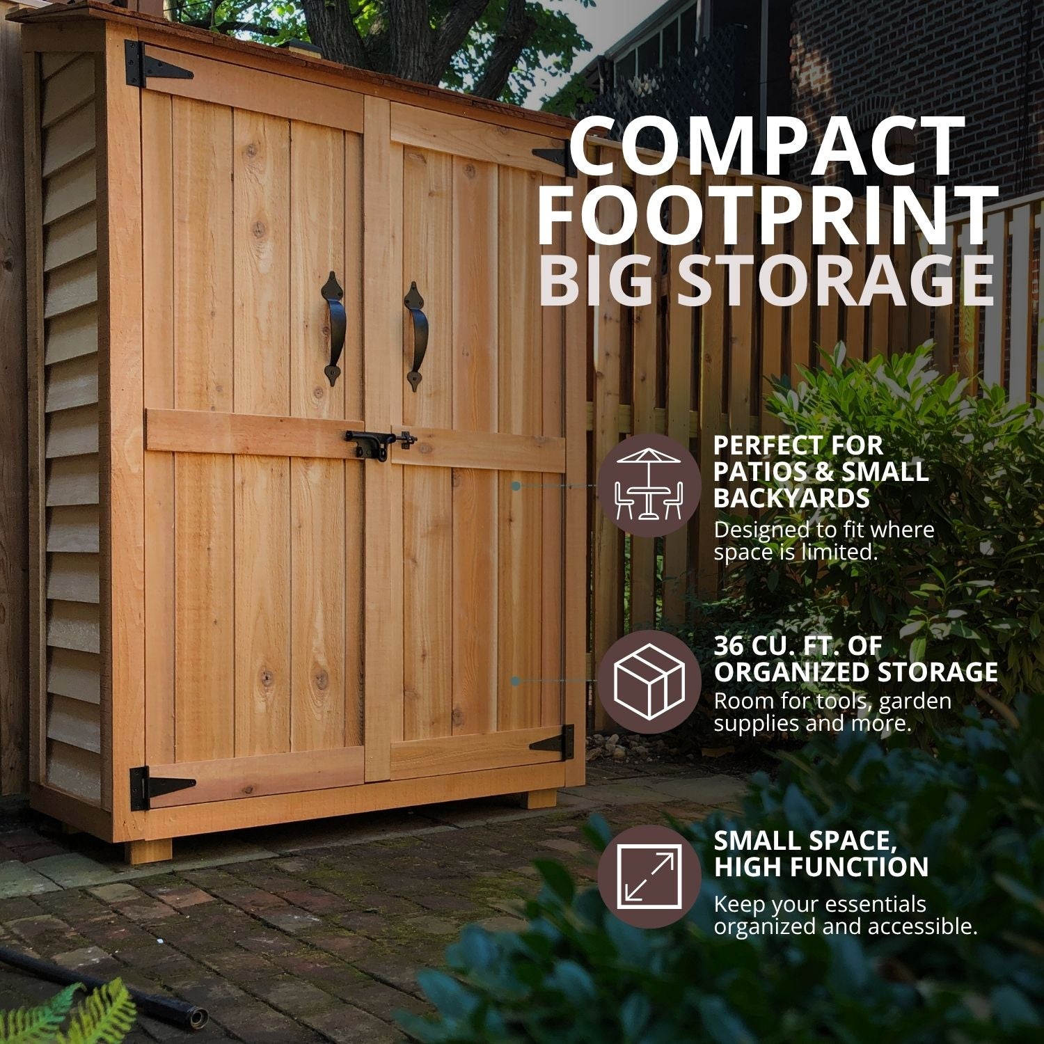 OLT Cedar Tool Shed 4’x2′