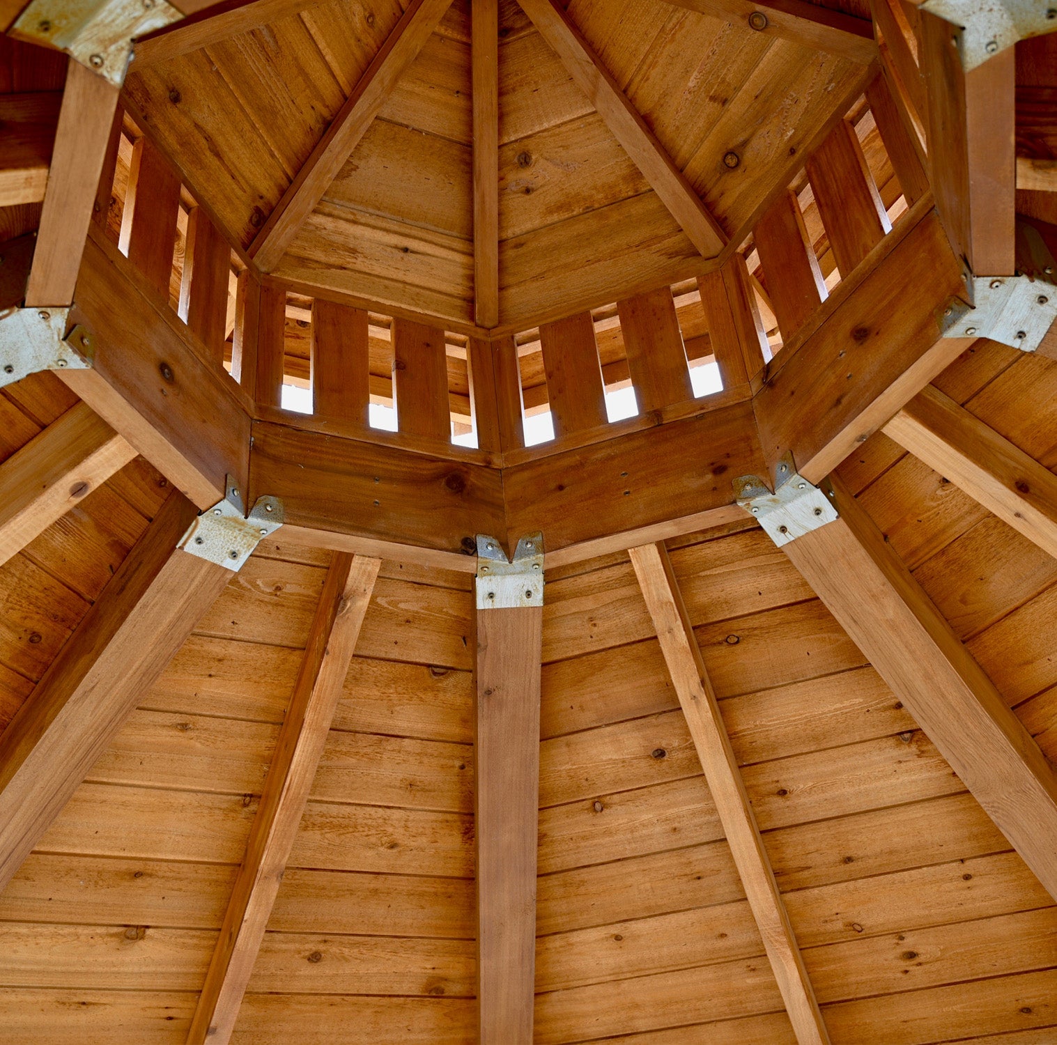 Cedar Bayside Octagon Gazebo (Fully Screen-In Option) by OLT