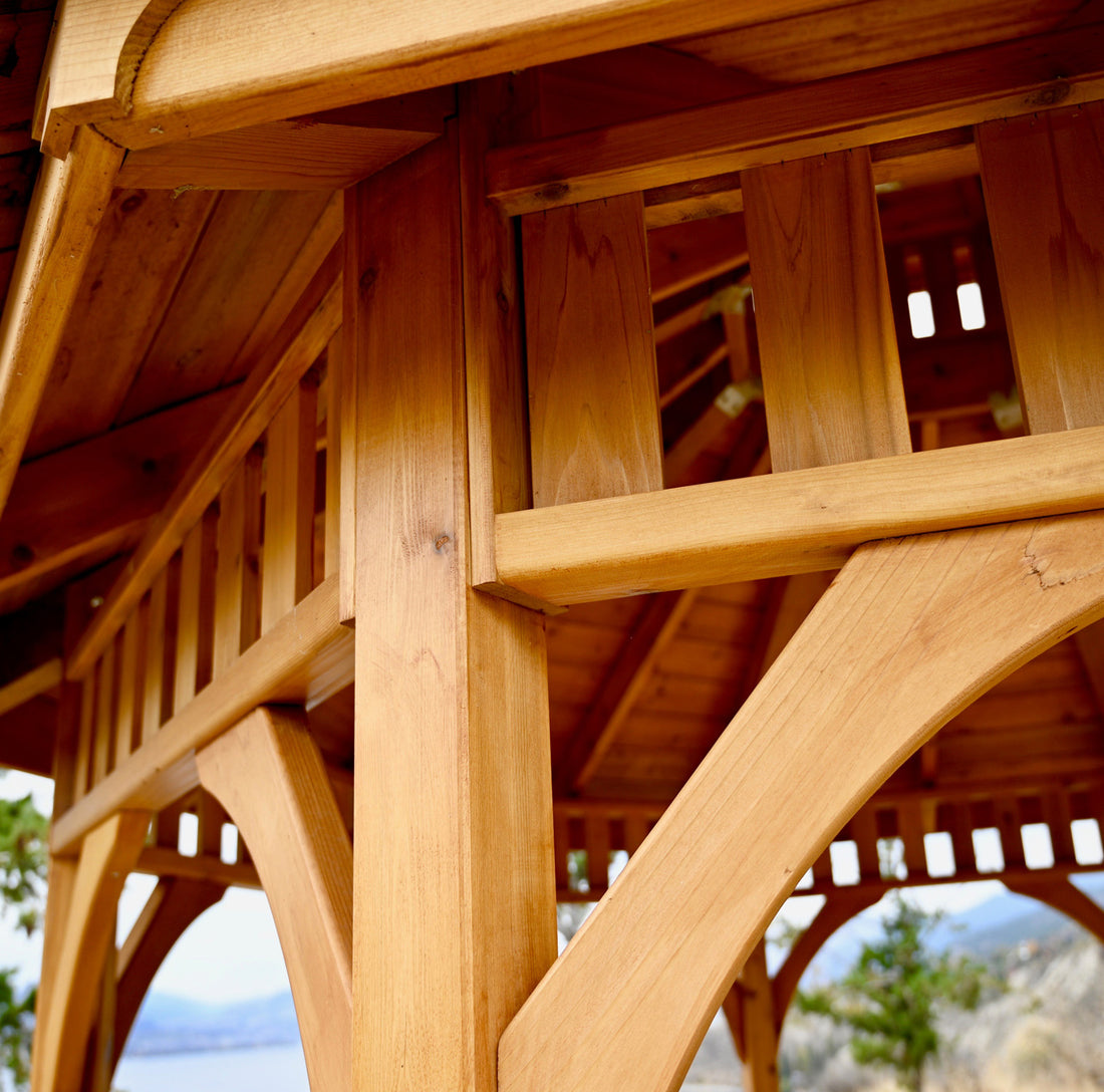 Cedar Bayside Octagon Gazebo (Fully Screen-In Option) by OLT