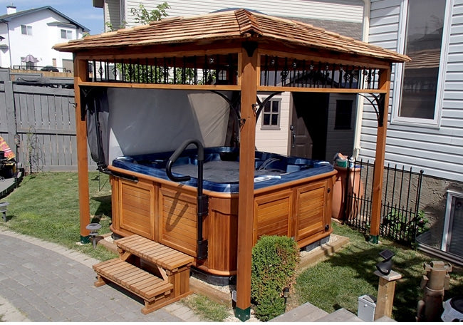 OLT Naramata Cedar Spa Shelter 9x9, additional exterior view