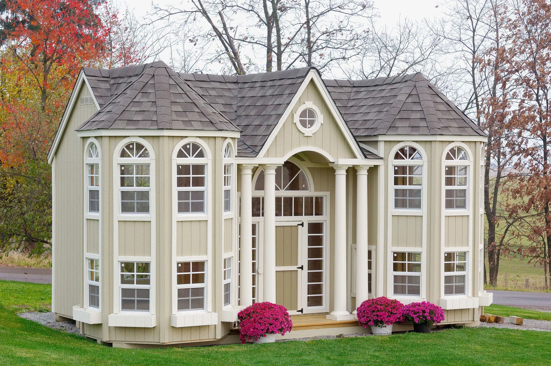 Grand Portico Mansion Playhouse By Little Cottage CO.