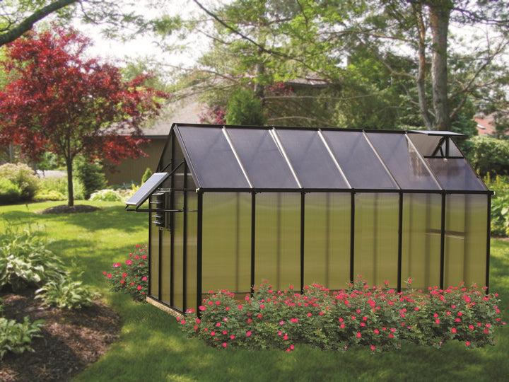 Monticello Mojave Greenhouse 8x12, black frame