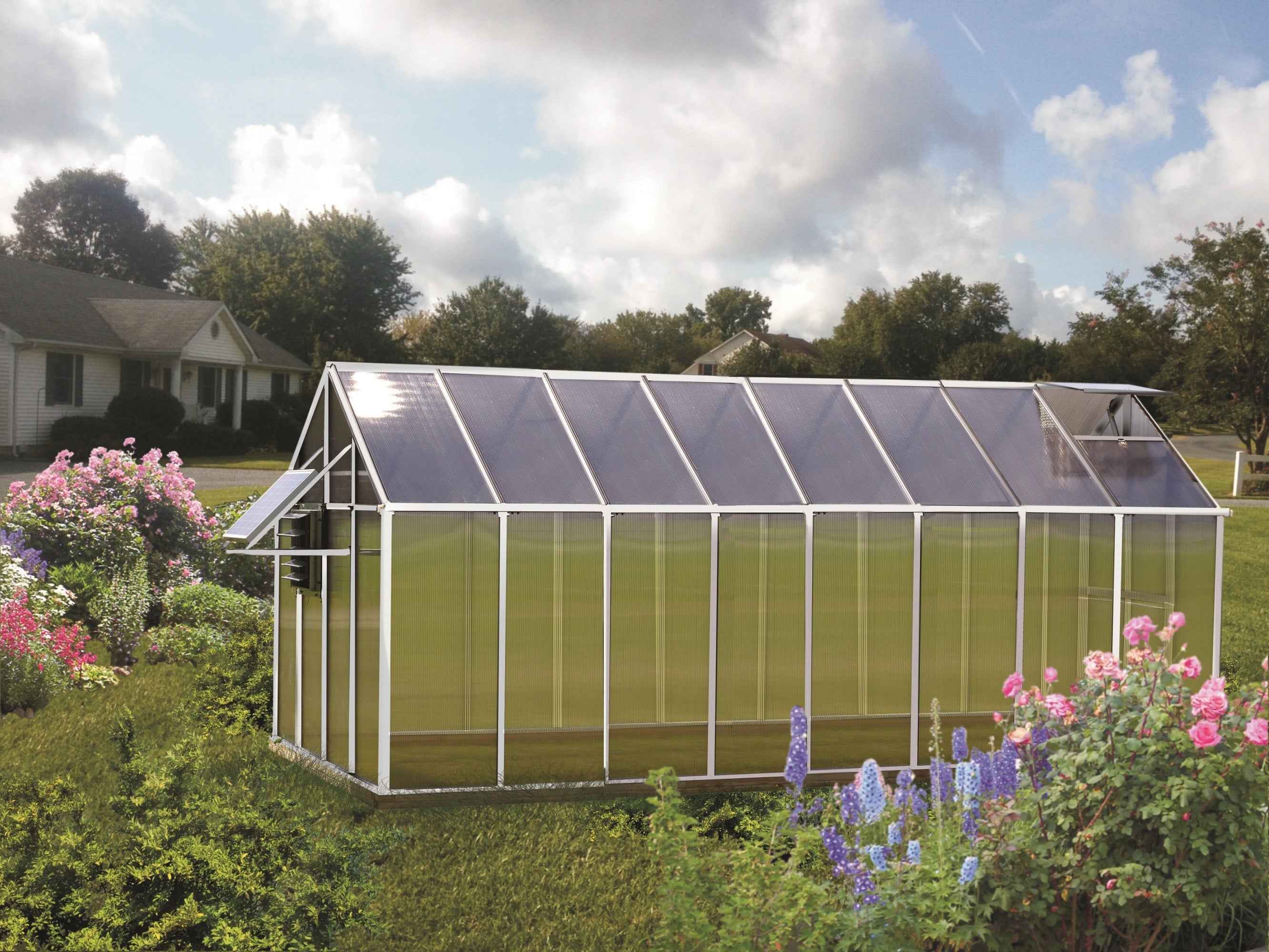 Monticello Mojave Greenhouse 8x16, aluminum frame