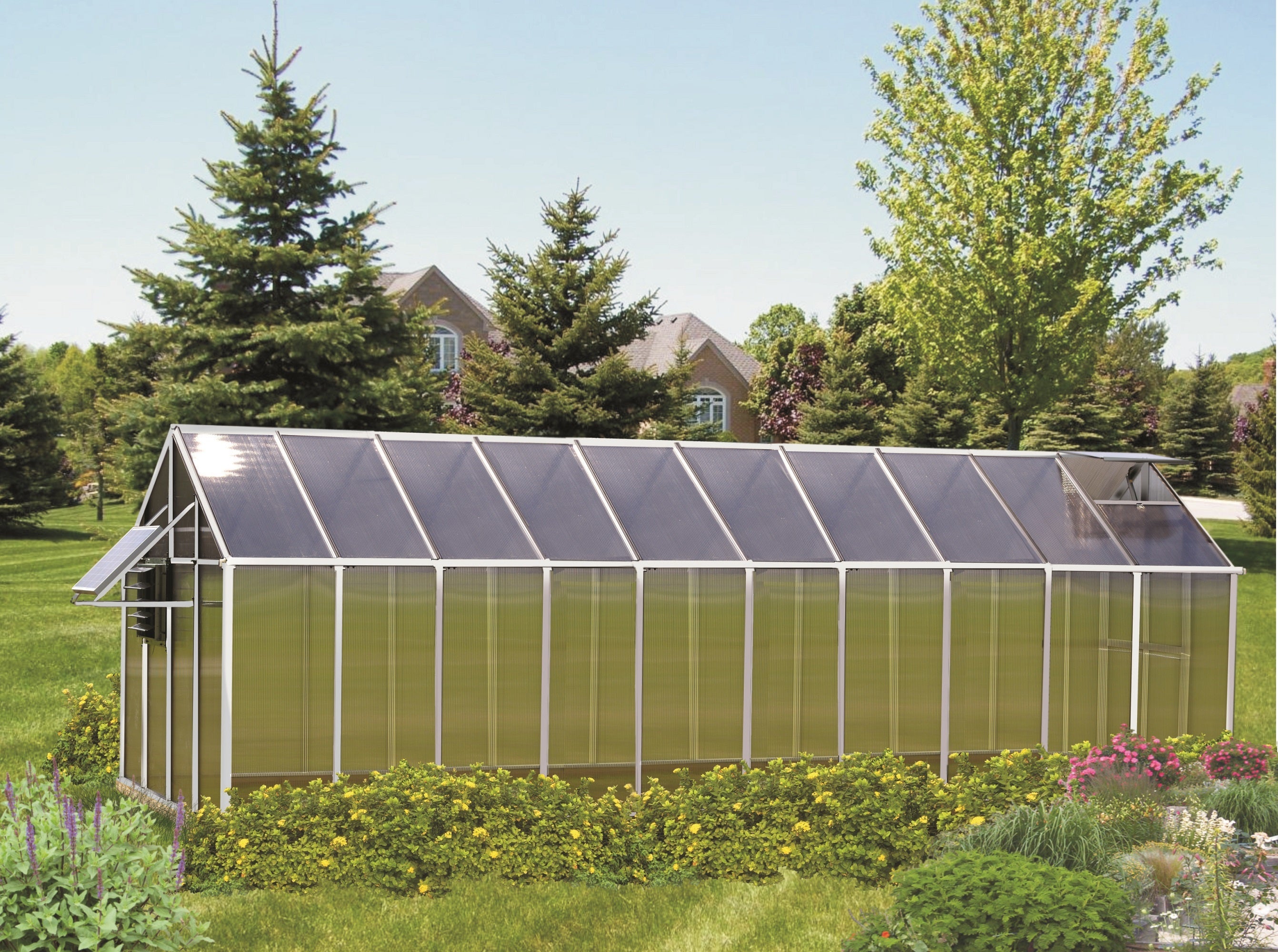 Monticello Mojave Greenhouse 8x20, aluminum frame