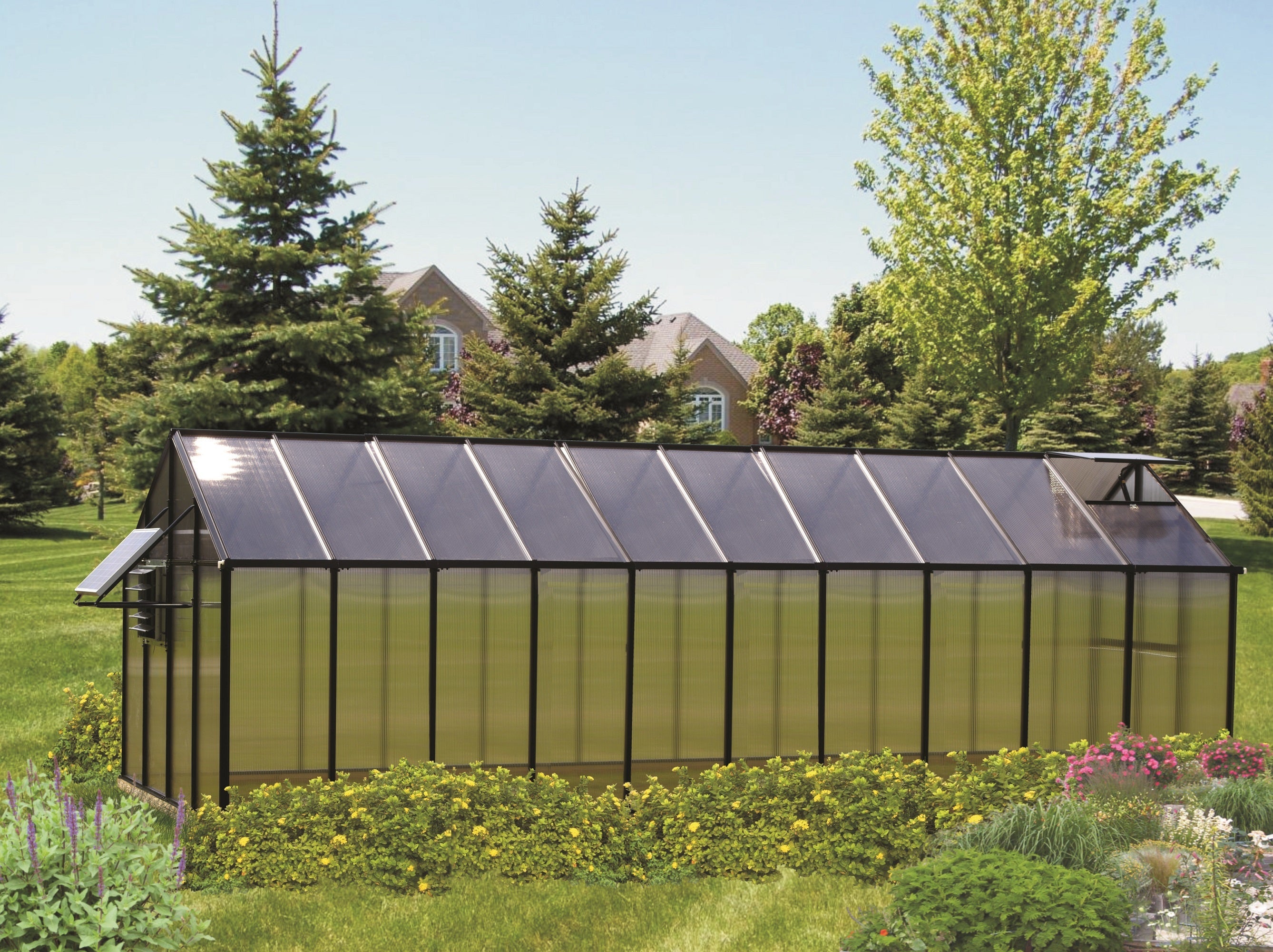 Monticello Mojave Greenhouse 8x20, black frame