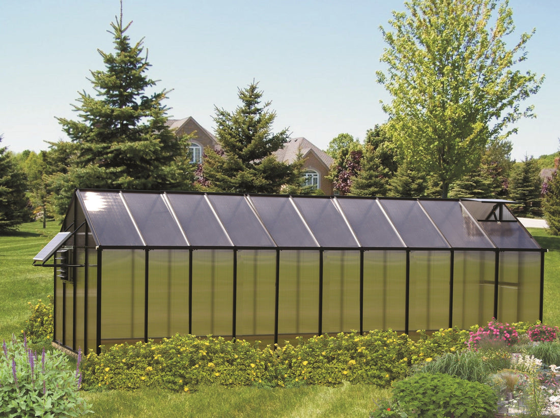 Monticello Mojave Greenhouse 8x20, black frame