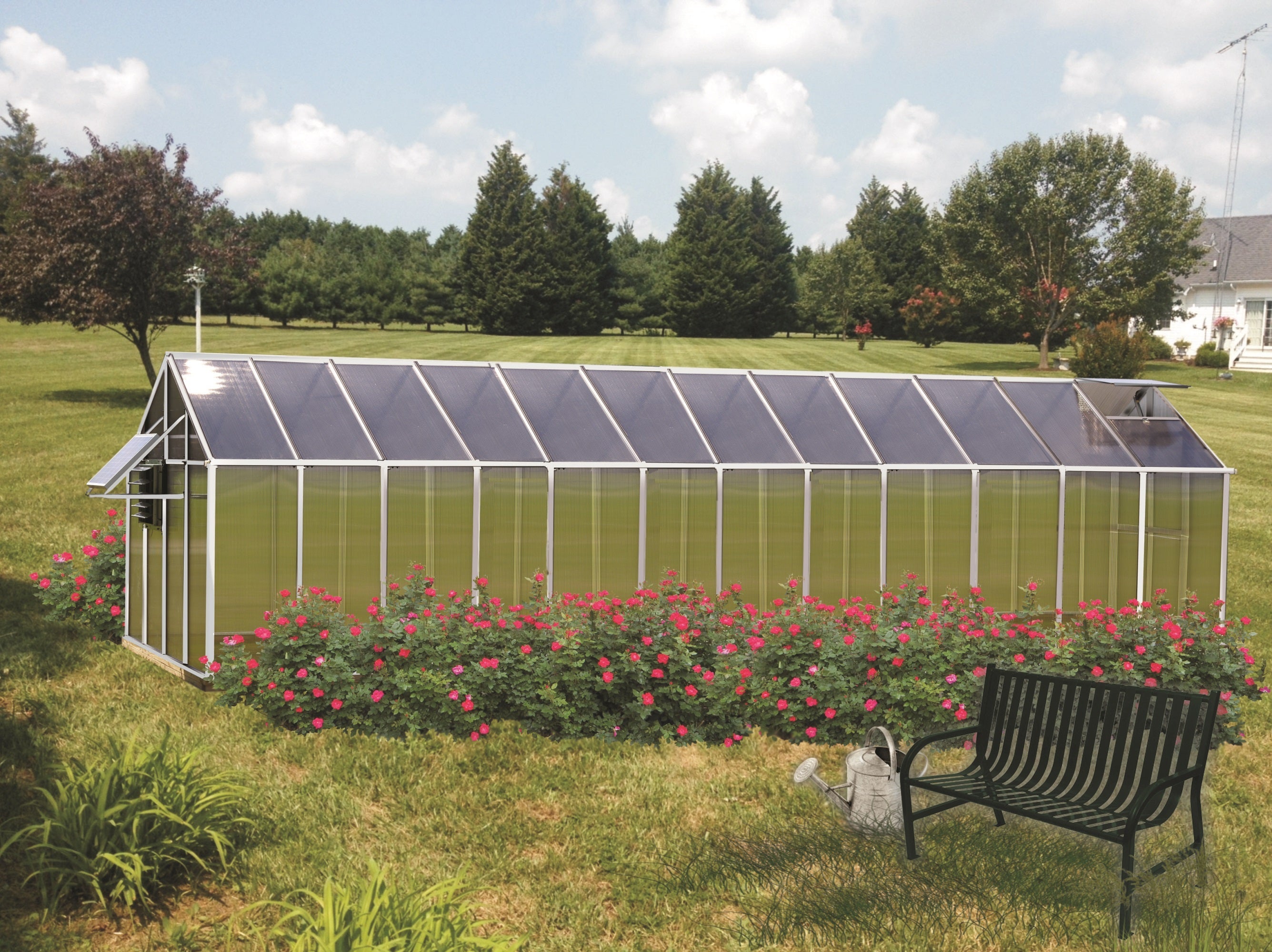 Monticello Mojave Greenhouse 8x24, aluminum frame