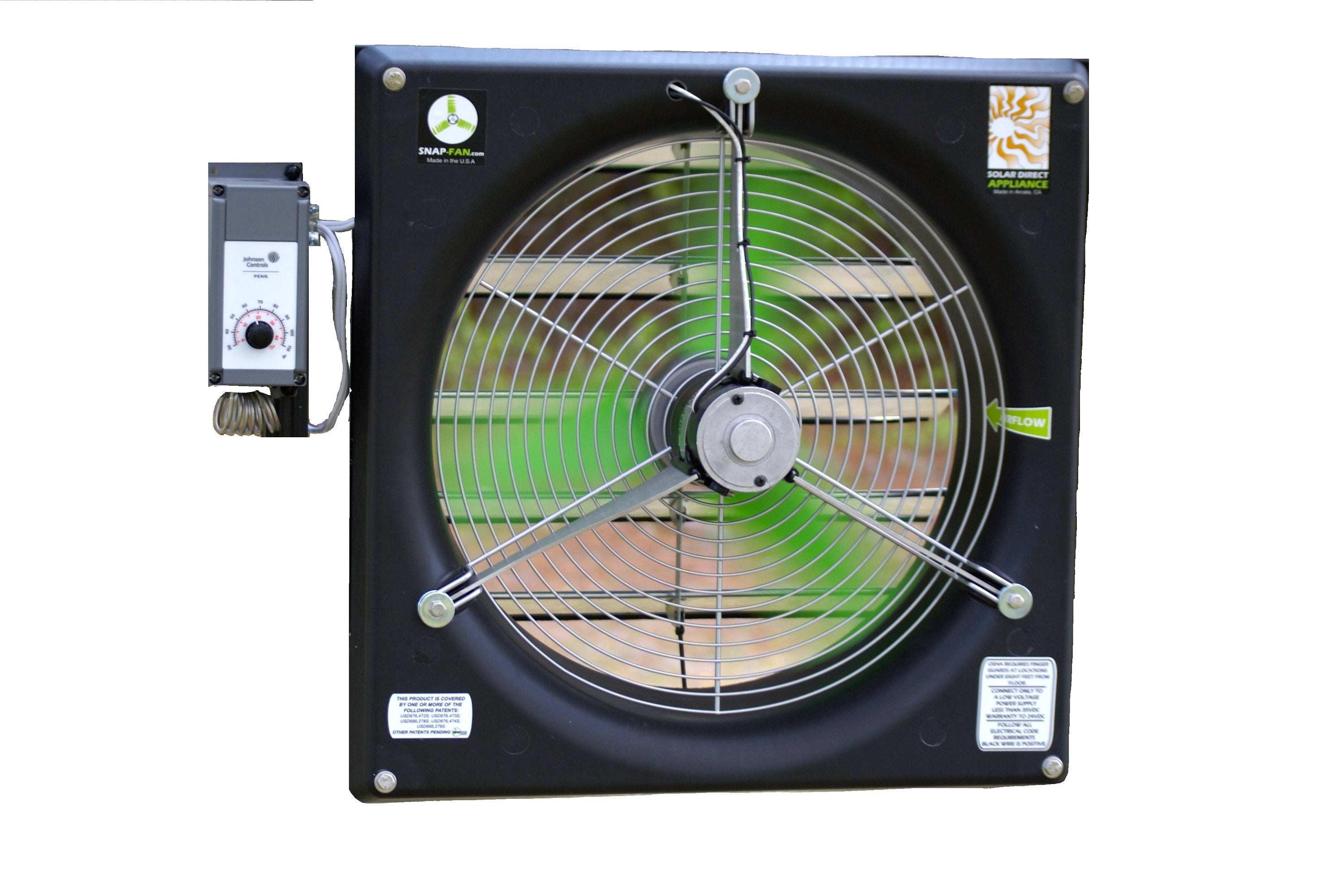 Monticello Solar Powered Ventilation System, packaging view