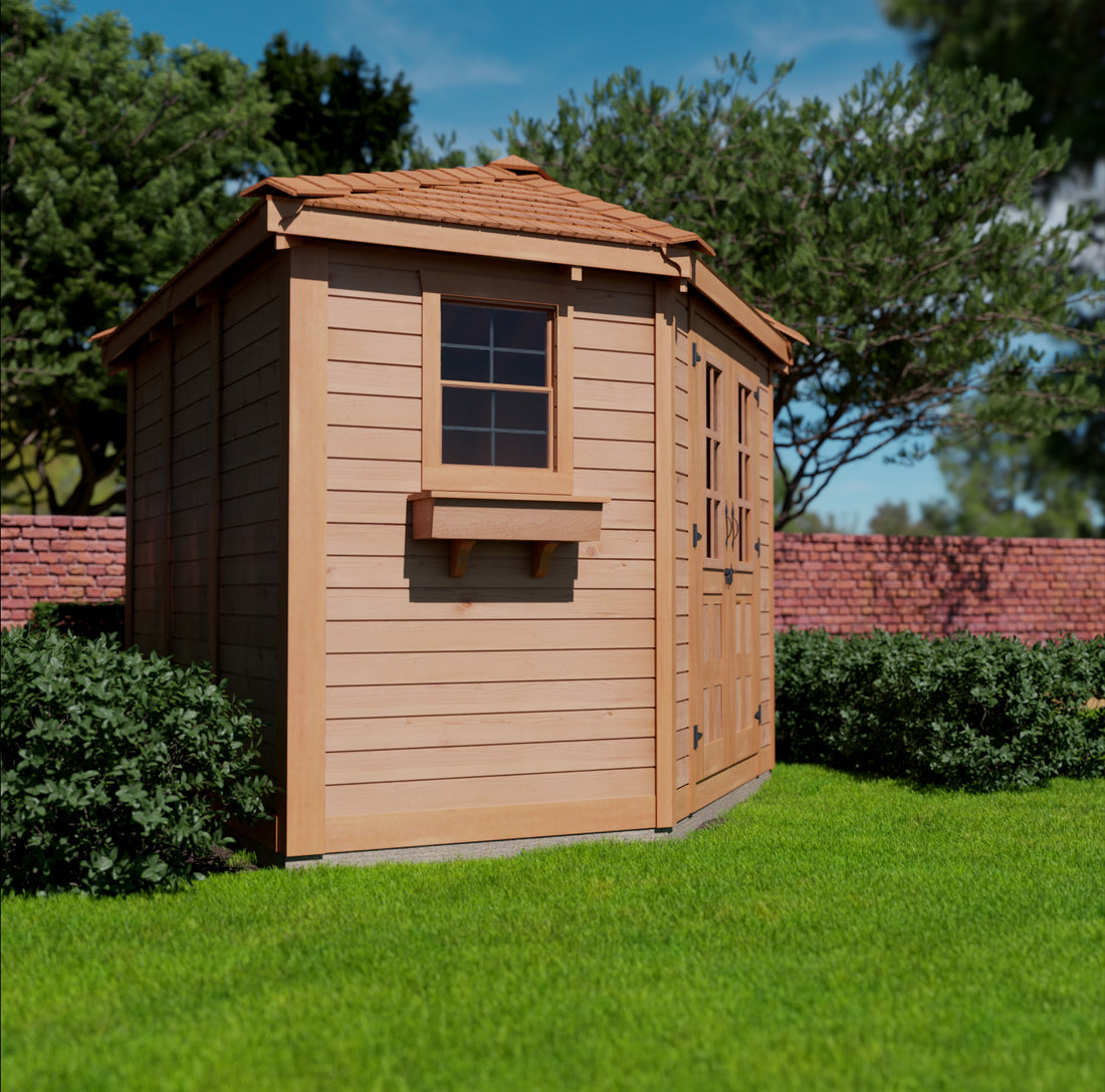 OLT 5 Sided Cedar Penthouse Shed/Pool House 9'x9'