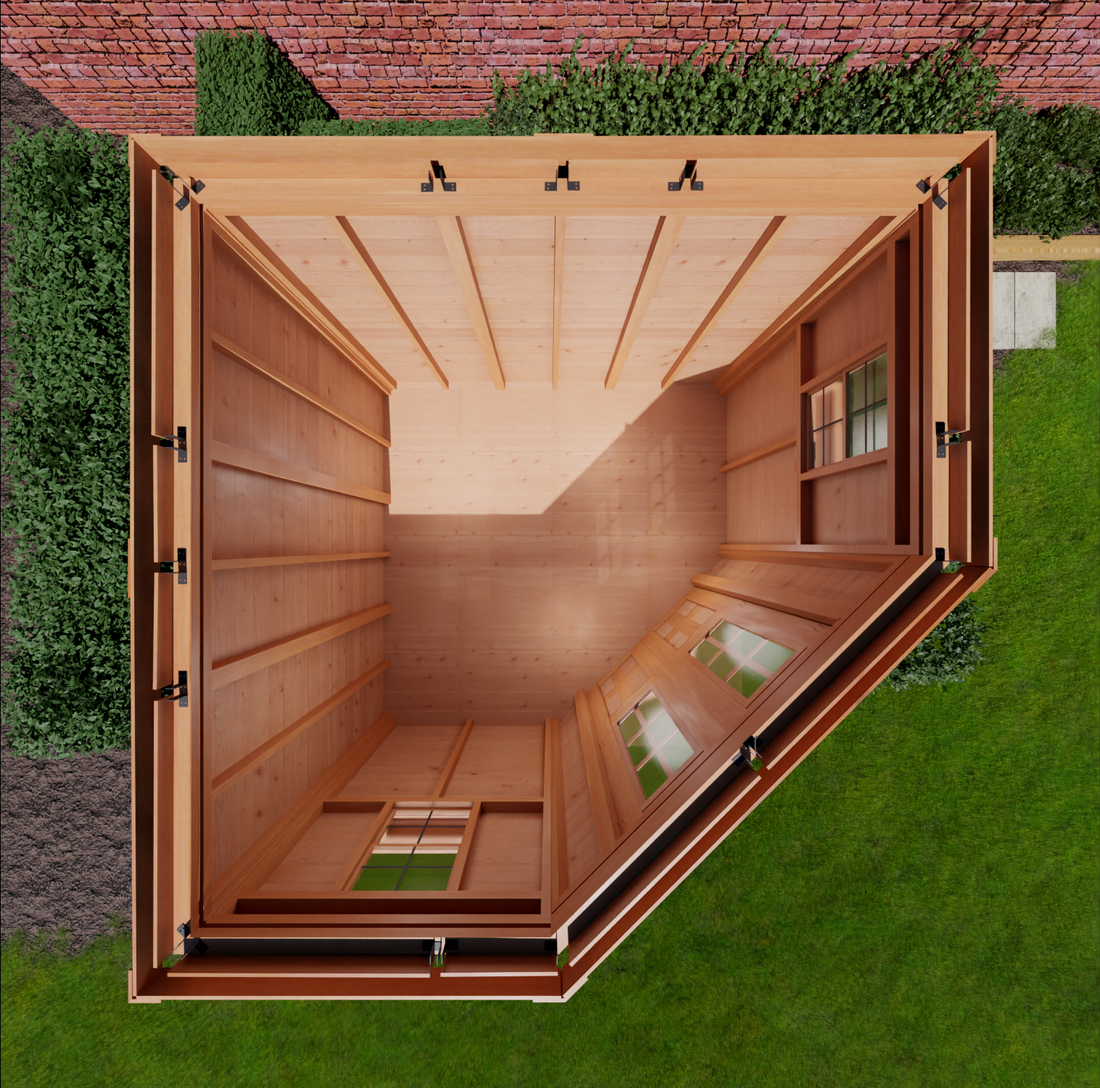 OLT 5 Sided Cedar Penthouse Shed/Pool House 9'x9'