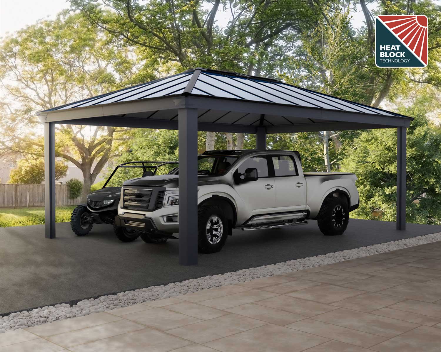 Colorado Carport 14x20 Heat Block panels