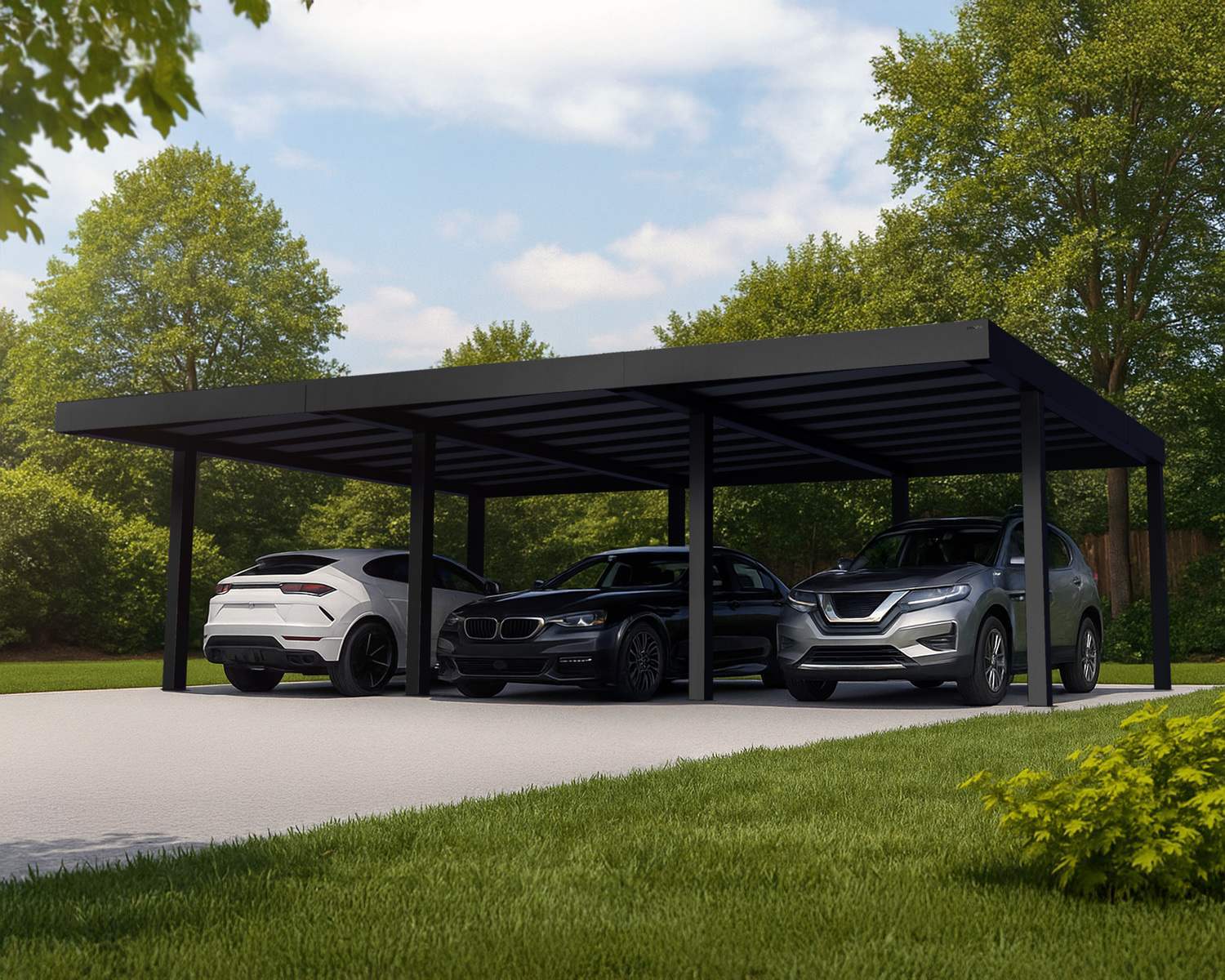 Oslo Carport 20x30 angle view