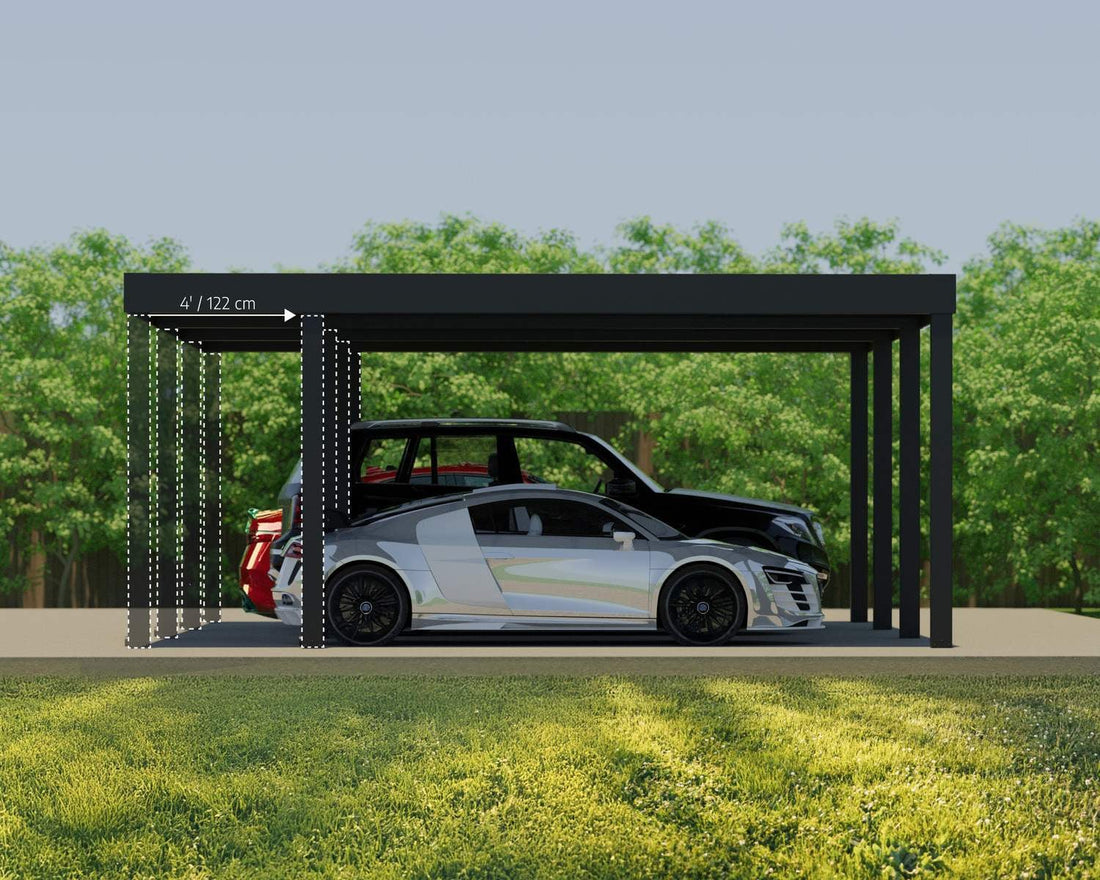 Oslo Carport flexible post placement
