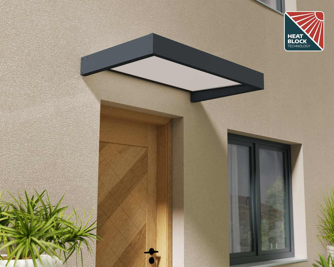 Sophia Door Awning white frame option