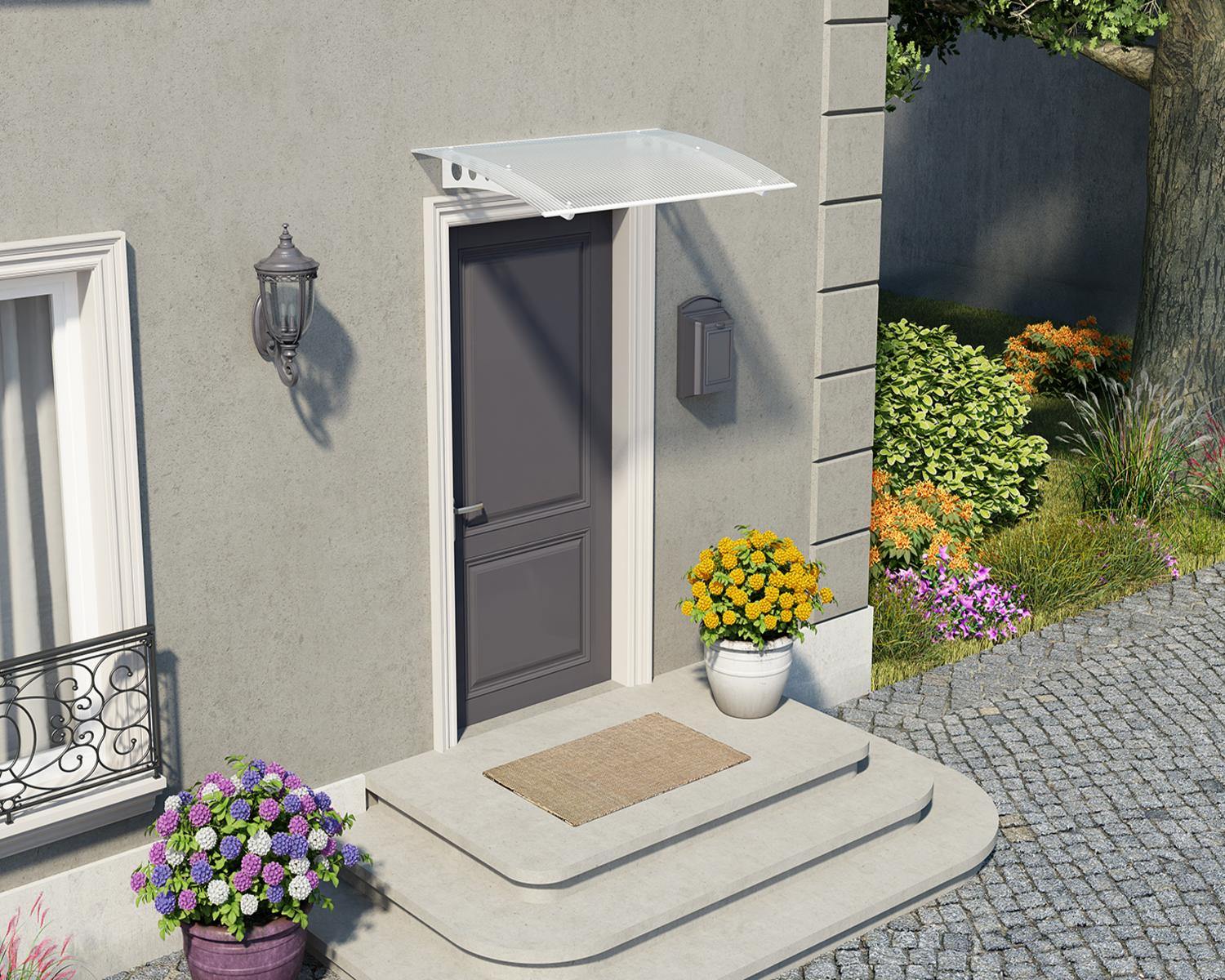 Lyra Door Awning installed