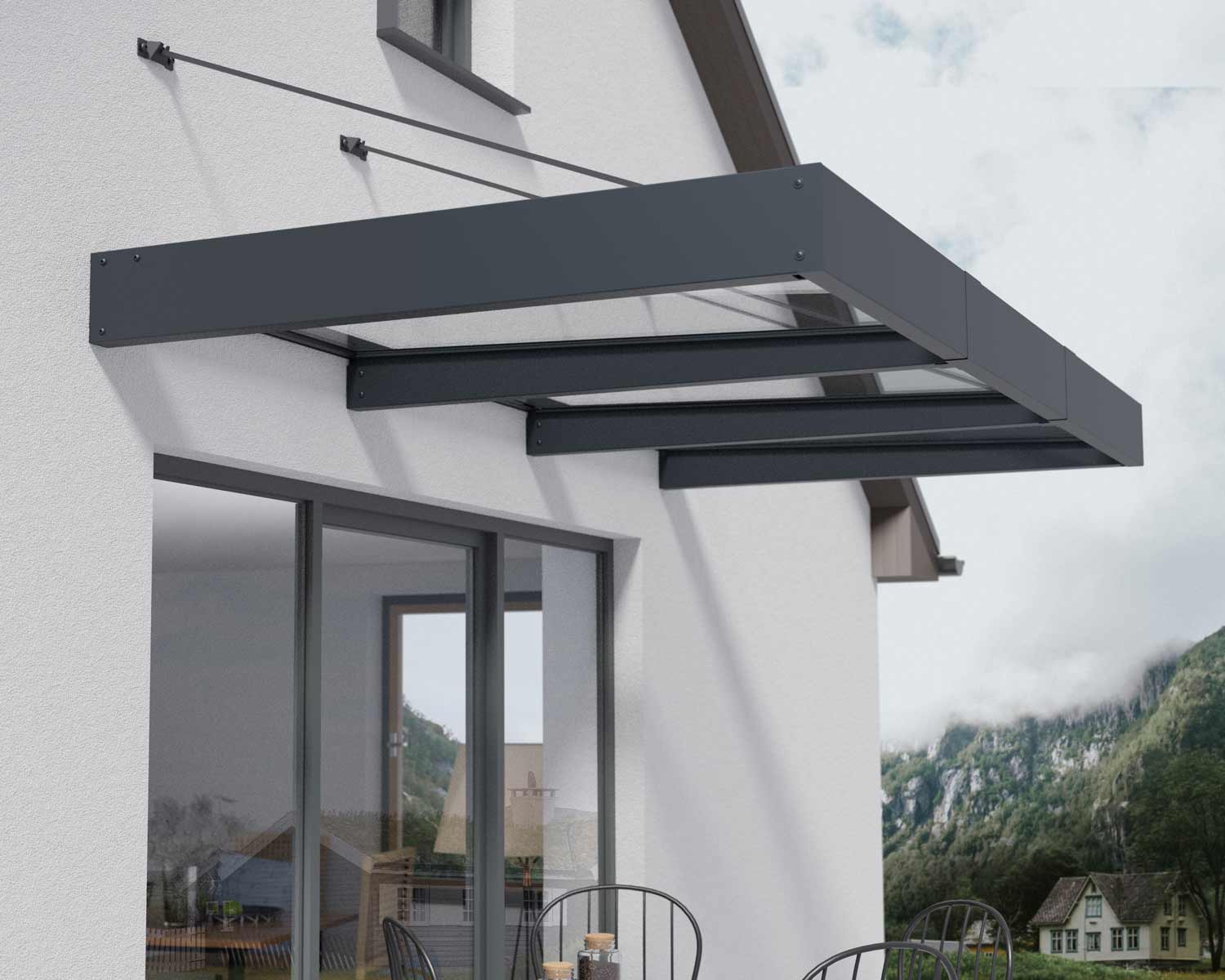 Sophia XL Door Awning installed