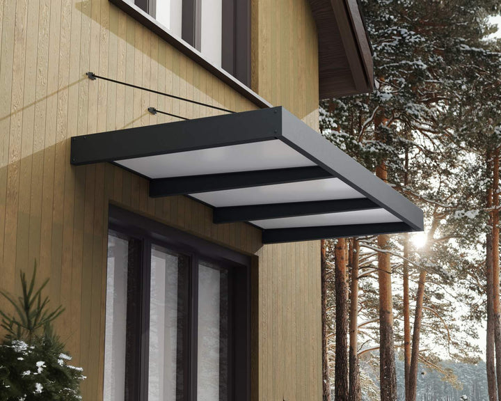 Sophia XL Door Awning white frame