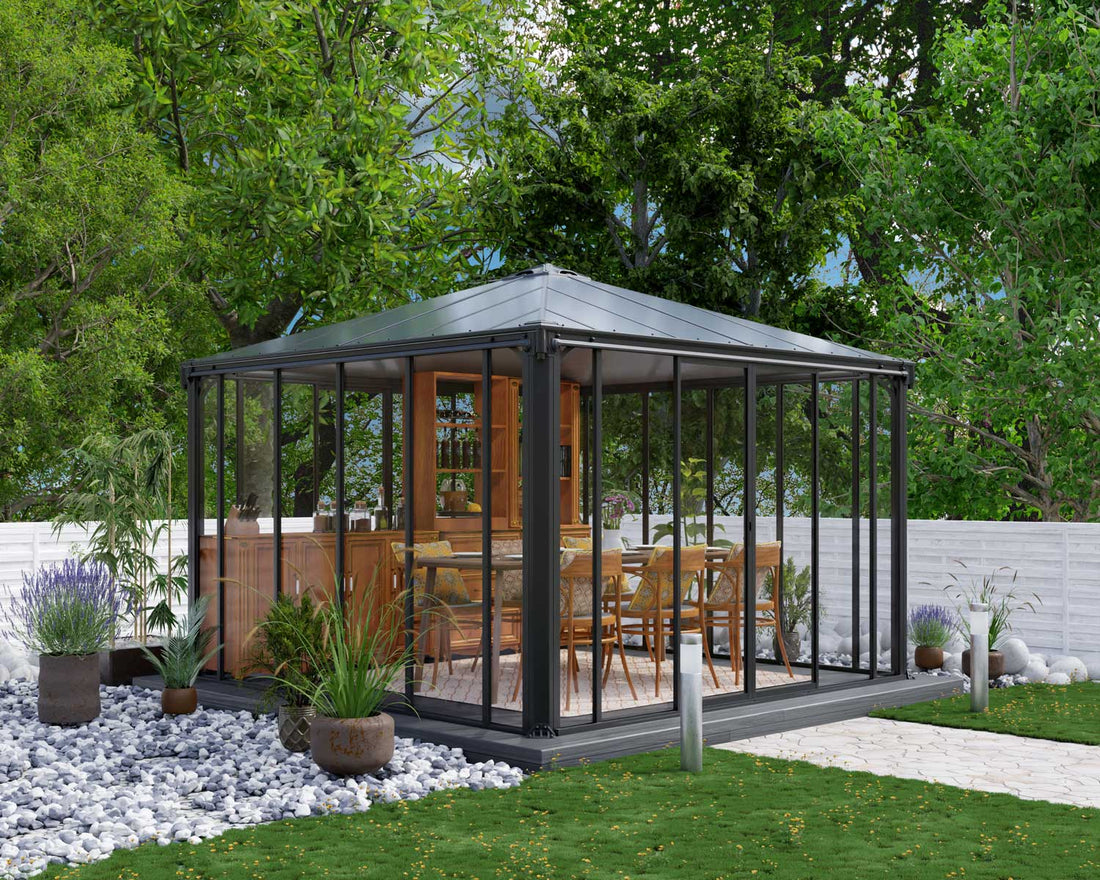 Ledro Enclosed Gazebo by Canopia - 12x12 alternate angle