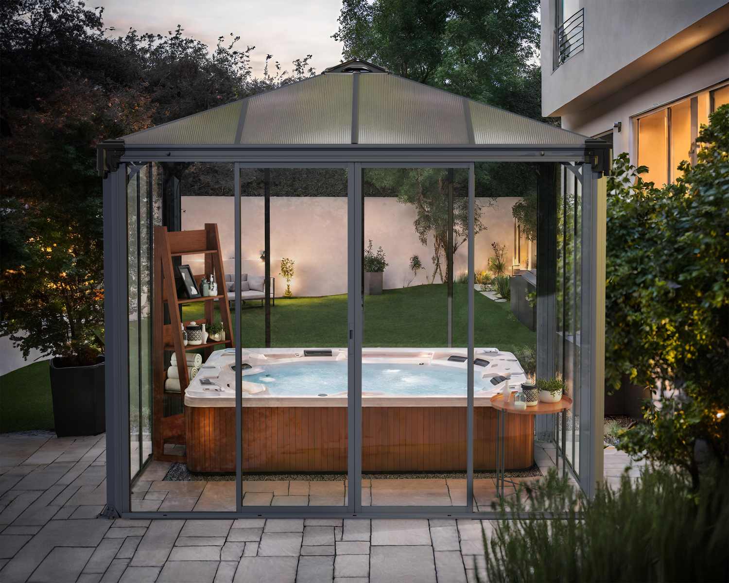 Ledro Enclosed Gazebo by Canopia - 10x10 interior