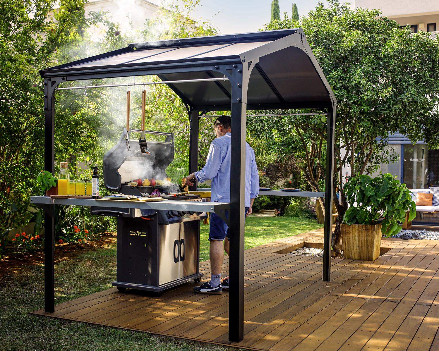 Austin Grill Gazebo by Canopia - outdoor setting