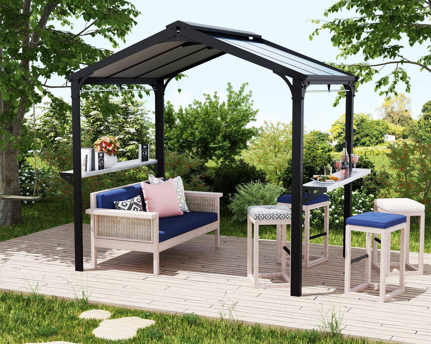 Austin Grill Gazebo side angle