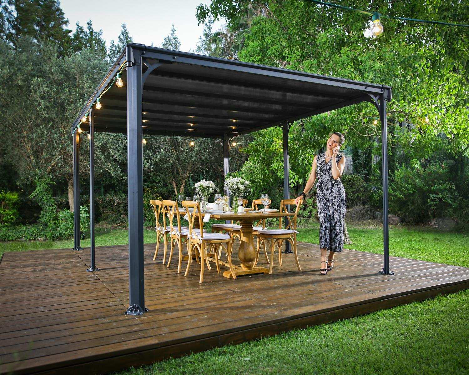 Milano Gazebo rear angle