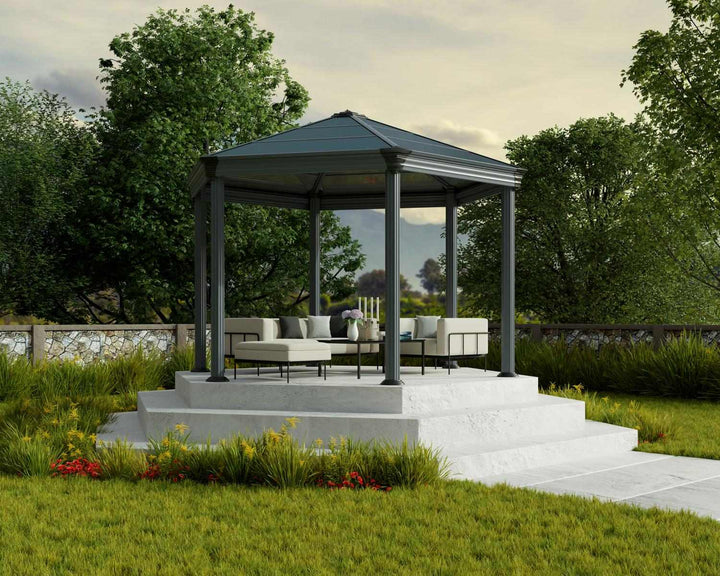 Roma Hexagonal Gazebo by Canopia